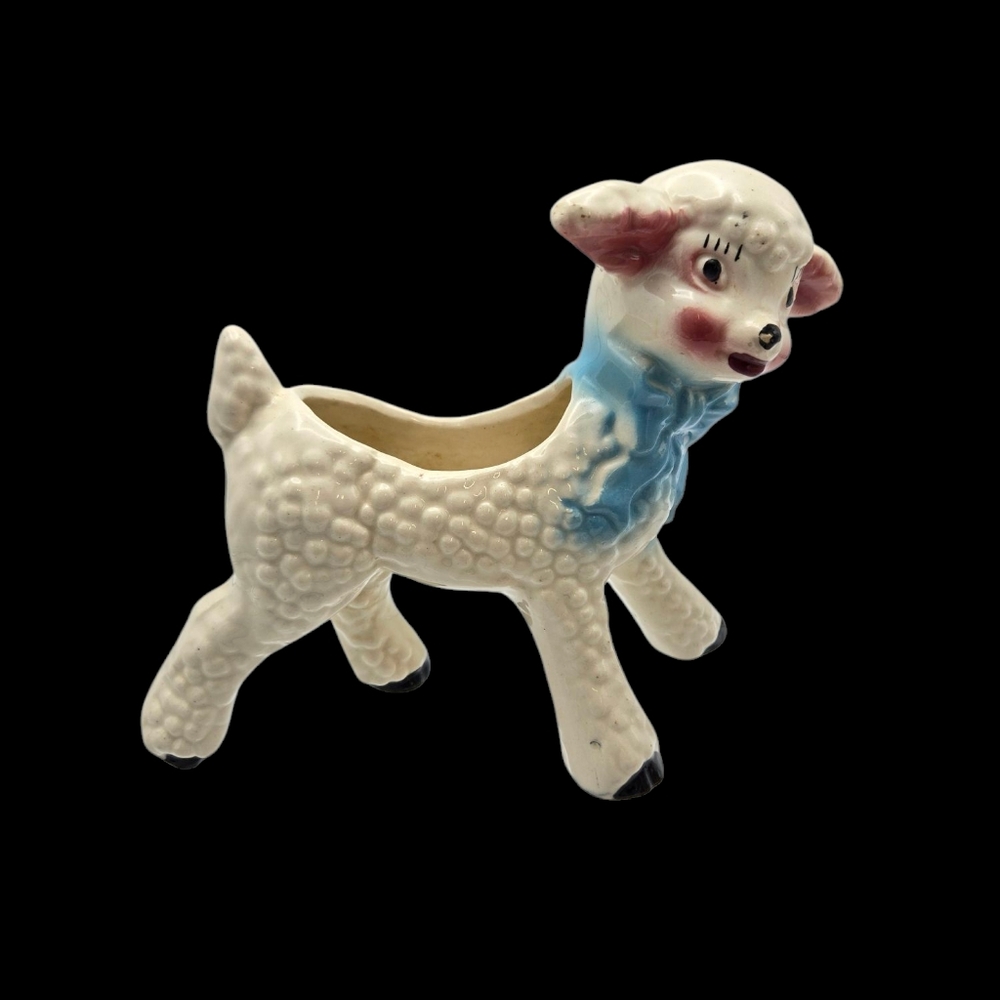 MCM Kitsch Ceramic Lamb Planter